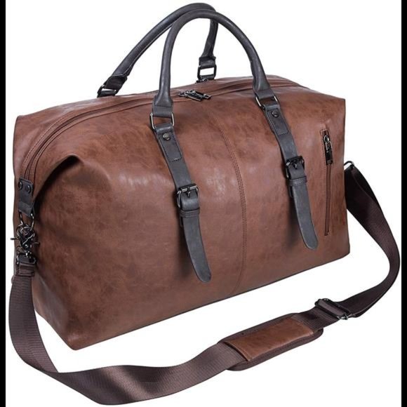 Huge PU Leather Travel Duffel Bag - - Overnight Bag - Carry On Bag - Picture 2 of 6